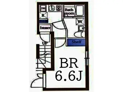 ハレレア横浜反町(1K/1階)の間取り写真