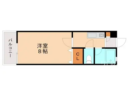 サンフルーレ(1K/2階)の間取り写真