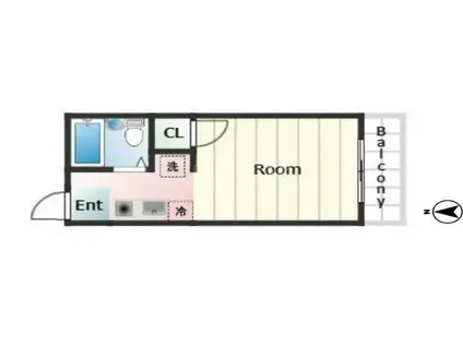 ファーストハウス(1K/3階)の間取り写真