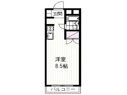 ヴィラ武智寿町(ワンルーム/4階)の間取り写真