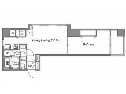 オーパスホームズ芝公園(1LDK/3階)の間取り写真