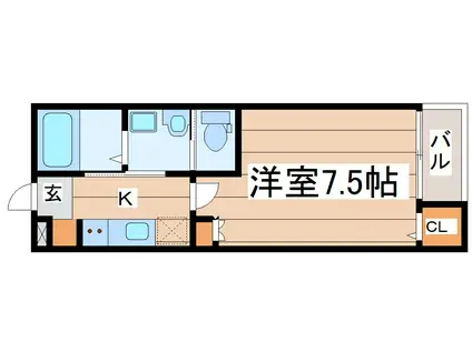 アリュール薬師堂駅前(1K/3階)の間取り写真