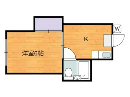 パレスコーポ(ワンルーム/3階)の間取り写真
