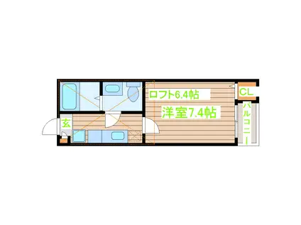 F`S-STYLE(1K/1階)の間取り写真