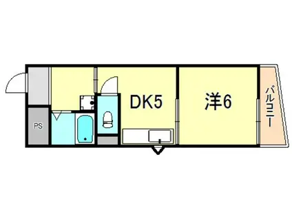 ビアンコディモーラ(1DK/3階)の間取り写真
