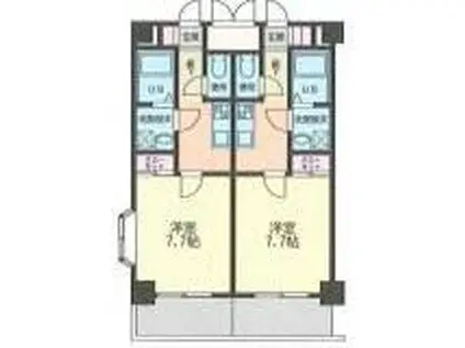 エスパシオ町田(1K/8階)の間取り写真