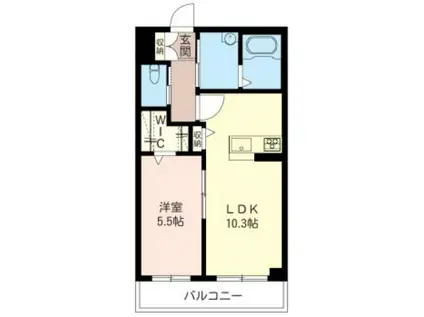 メゾン・ド・ルミエール(1LDK/1階)の間取り写真