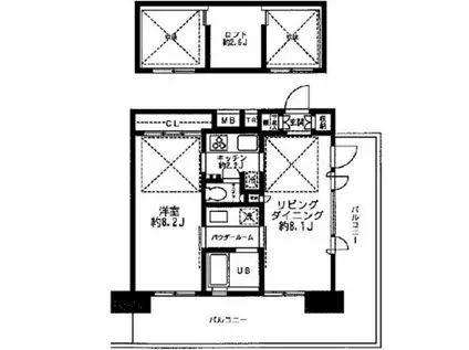 レジディア大森東(1LDK/10階)の間取り写真