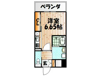 GALA PLATINUM COURT(ワンルーム/2階)の間取り写真