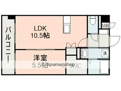 JARDIN MINIATURE 田崎(1LDK/3階)の間取り写真