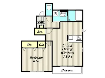 ローズヒルズ(1LDK/1階)の間取り写真