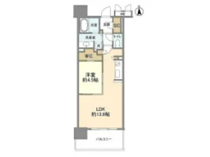 OPUS RESIDENCE SHINSAIBASHI SOUT(1LDK/12階)の間取り写真