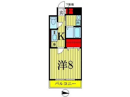 リファースSUMIDA(1K/4階)の間取り写真