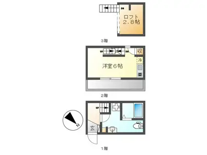 LE COCON好本町(ワンルーム/1階)の間取り写真