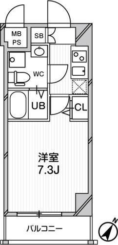 エグゼ新大阪南(1K/3階)の間取り写真