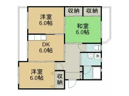 メゾン・ド三軒橋(3DK/1階)の間取り写真