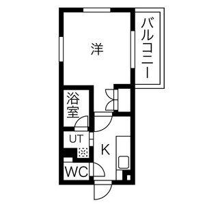 タウンライフ藤が丘東(1K/2階)の間取り写真