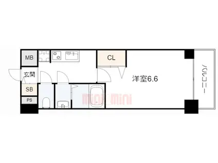 プレサンス ハーバーランド アンド・シー(1K/3階)の間取り写真