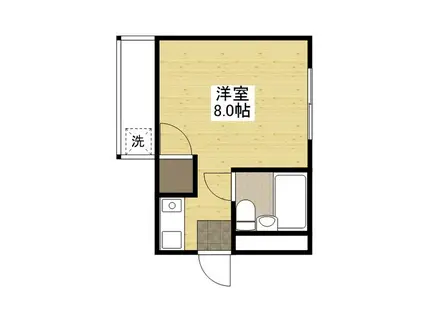 サンライズ三宅 B棟(ワンルーム/3階)の間取り写真