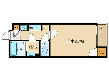 LN国分サンシャイン(1K/2階)の間取り写真