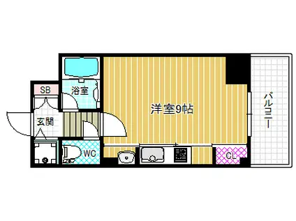 ラナップスクエアー福島(1K/2階)の間取り写真