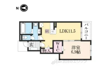 メゾン・ド・ジュネス2(1LDK/1階)の間取り写真