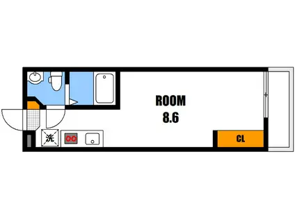 リバーノース大町西(ワンルーム/3階)の間取り写真