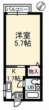 アシストコート(1K/1階)の間取り写真