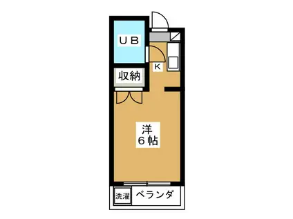 サンライズベル(ワンルーム/2階)の間取り写真