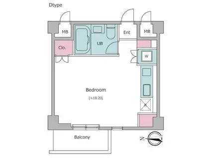レジディア自由が丘II(ワンルーム/3階)の間取り写真