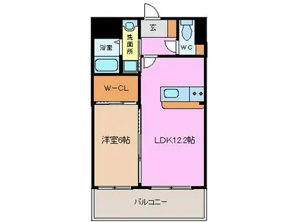 アネックス(1LDK/1階)の間取り写真