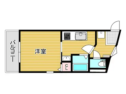 馬借タカヤコーポレーションビル(1DK/2階)の間取り写真