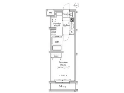 カーサスプレンディッド新中野(1K/4階)の間取り写真