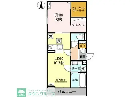 ルベルコート(1LDK/3階)の間取り写真