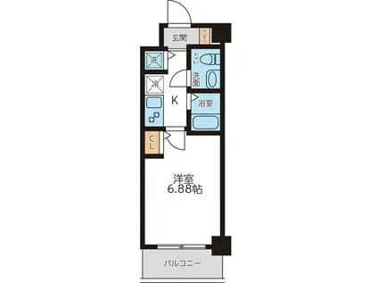 メゾン西馬込(1K/2階)の間取り写真
