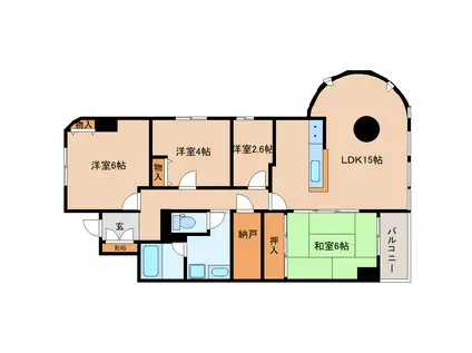 スカイコート上杉(4SLDK/8階)の間取り写真