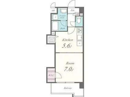 アストル(1K/5階)の間取り写真