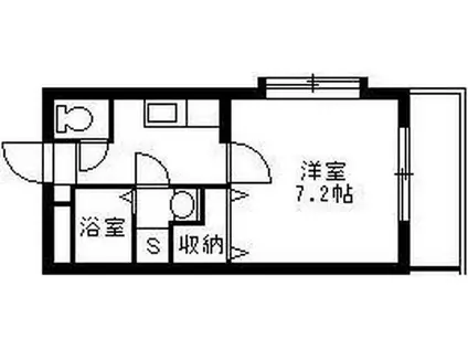 プレステージ(1K/3階)の間取り写真