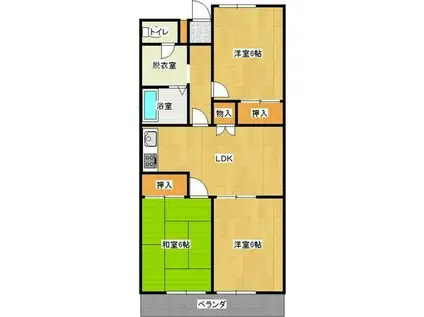 ケイコーコーポIII(3LDK/2階)の間取り写真