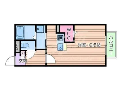 チェレイ・ドゥ・ソレイユ(ワンルーム/1階)の間取り写真