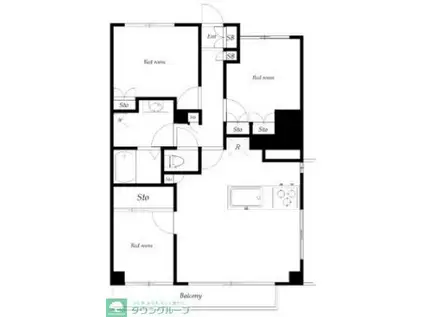 リーデンスフォート横浜(3LDK/15階)の間取り写真