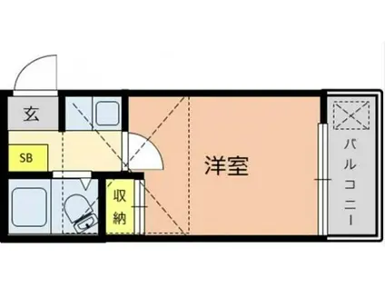 レジデンス狛江I(1K/1階)の間取り写真