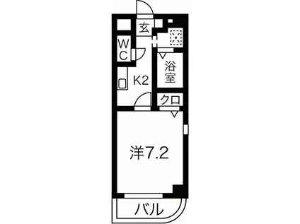H. B SHIMIZU(1K/3階)の間取り写真