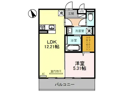CASA FELICE(1LDK/3階)の間取り写真