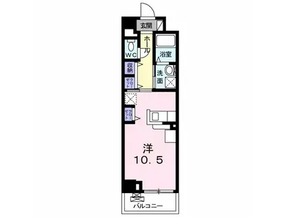 BONHEUR静徳(ワンルーム/2階)の間取り写真