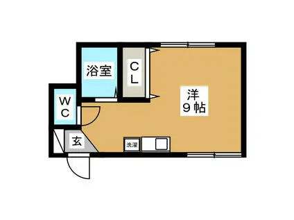ノジマハイツ(ワンルーム/1階)の間取り写真