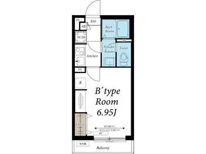 グレイス幕張II(1K/1階)の間取り写真