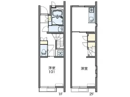 レオネクスト日吉原II(1LDK/1階)の間取り写真