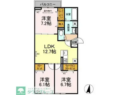 セレスティア江戸川(3LDK/3階)の間取り写真
