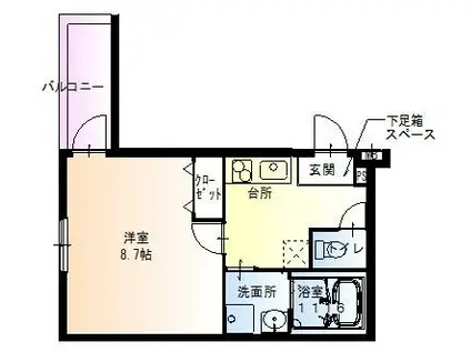 フジパレス堺市駅北Ⅰ番館(1K/1階)の間取り写真